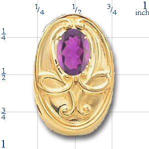 80789 Amethyst Bracelet Slide 
